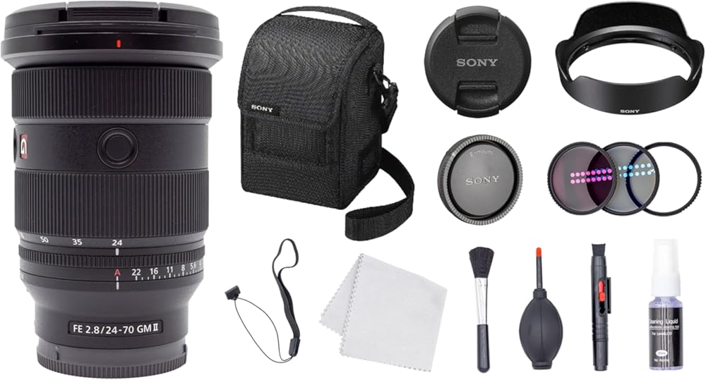 Sony FE 24-70mm f/2.8 GM II + Filter Set + Cap Keeper + Cleaning Kit (Renewed)