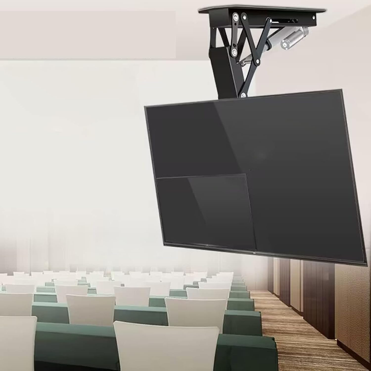 Electric Ceiling TV Mount, Ceiling TV Bracket, Hidden Drop Down TV Lift, TV Wall Mount Ceiling Mount TV Bracket, 0-85° Flip Down