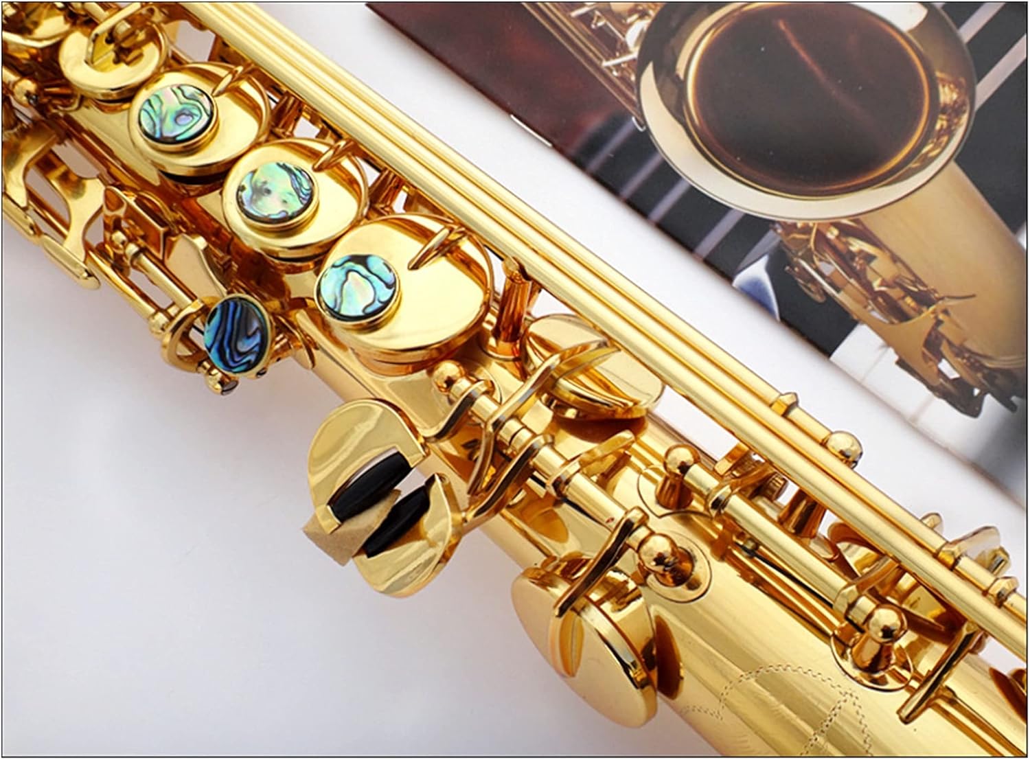 Saxophone Straight B-Flat Soprano Saxophone/Tube Key Type Woodwind Instrument