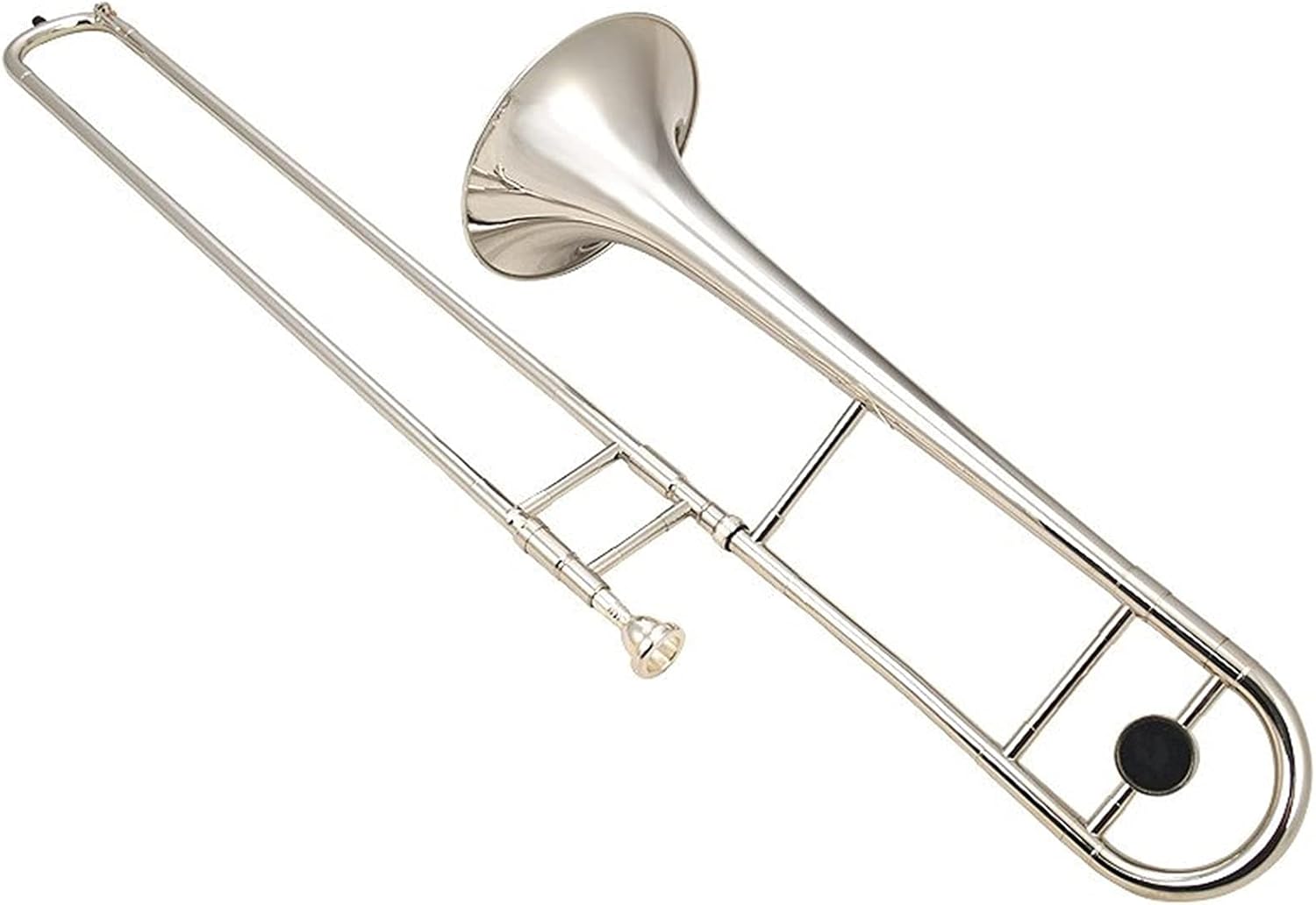 Student Trombone Bb Tenor Trombone Student Tenor Trombone Silver and Gold Plated Trombone Kit (Color : Silver)