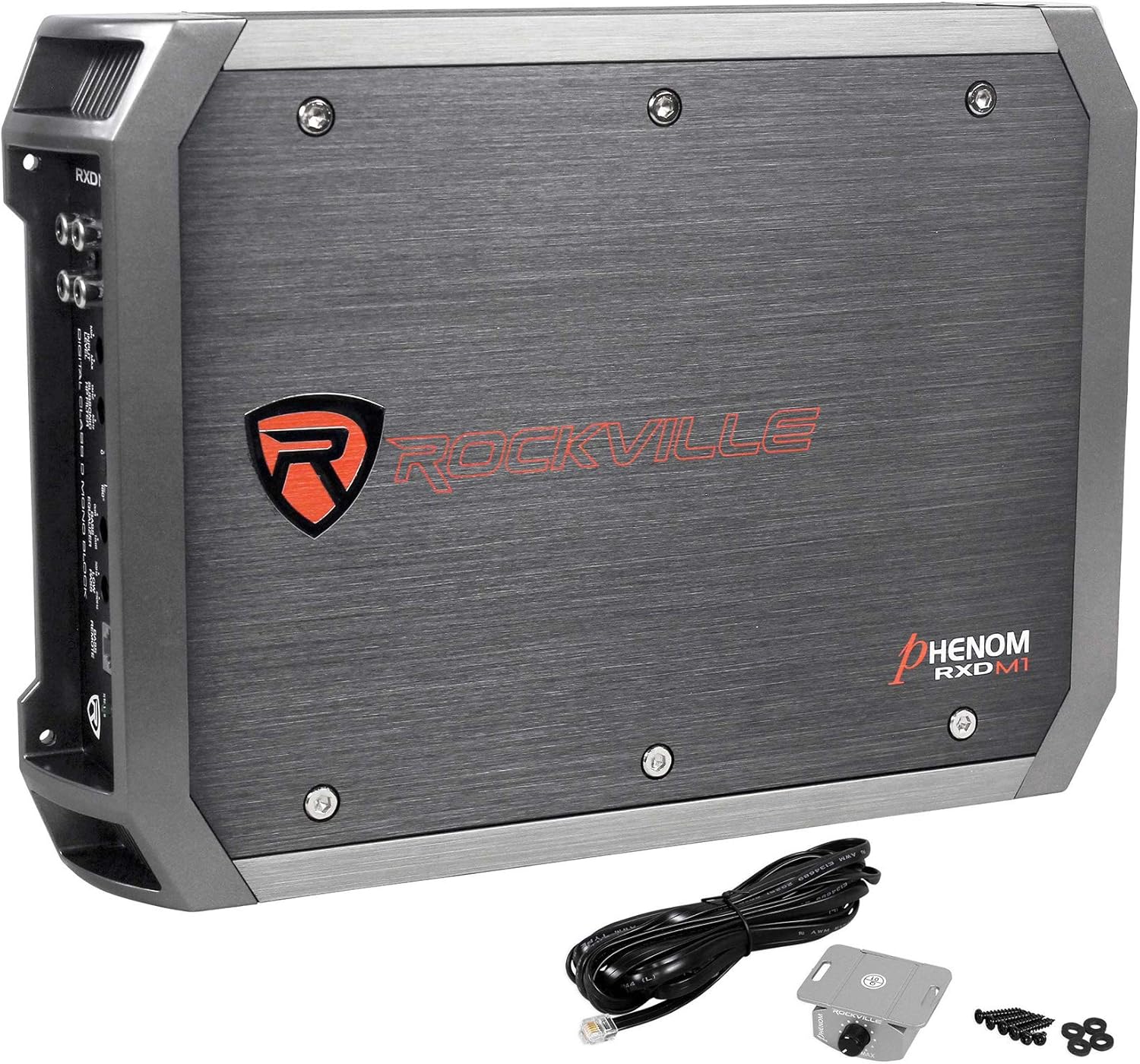 Rockville RXD-M1 2000W Mono 1-Ohm Car Amplifier, Dyno-Certified, Class-D, MOSFET, Adjustable Crossover, Remote Control, Perfect for Car Audio and Subs