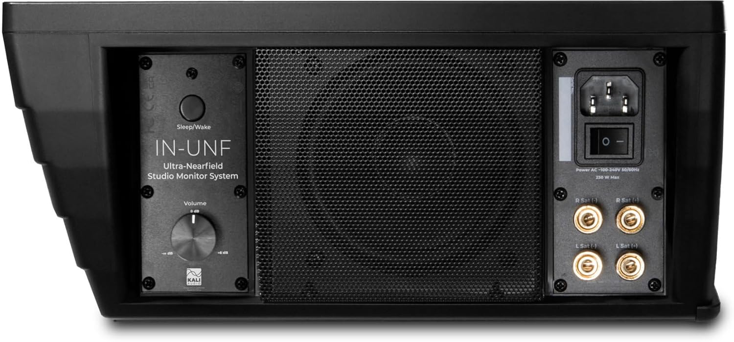 KALI AUDIO in-UNF Ultra Nearfield 3-Way Studio Speakers - Professional Monitor Speakers for Audio Production, Mixing, Mastering - Boundary EQ, DSP-Powered DIP Switches - Recording Studio Equipment