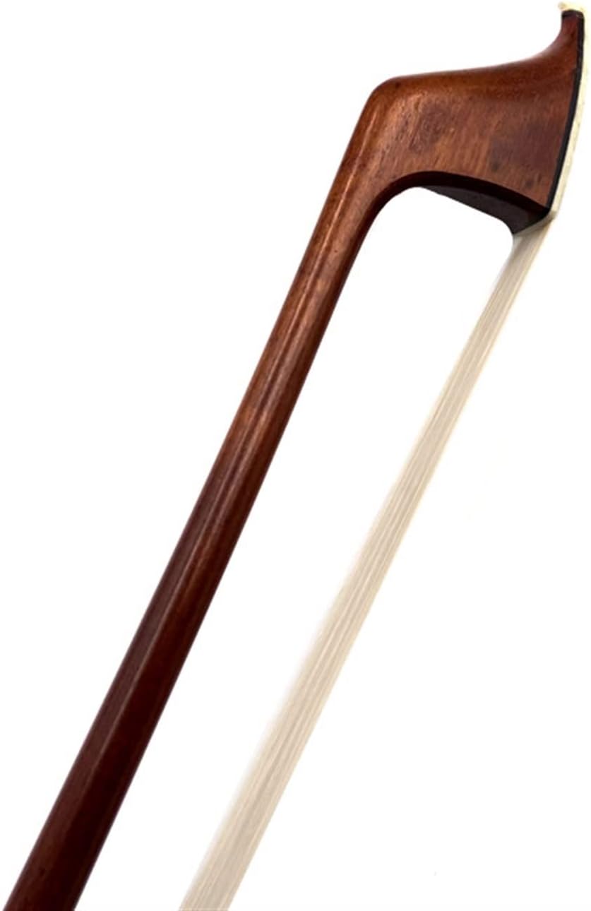 TSTS 1 Pcs Professiona Pernambuco Upright Bass Bow 3/4,White Horse Hair Horsetail Full Size Violin Bow