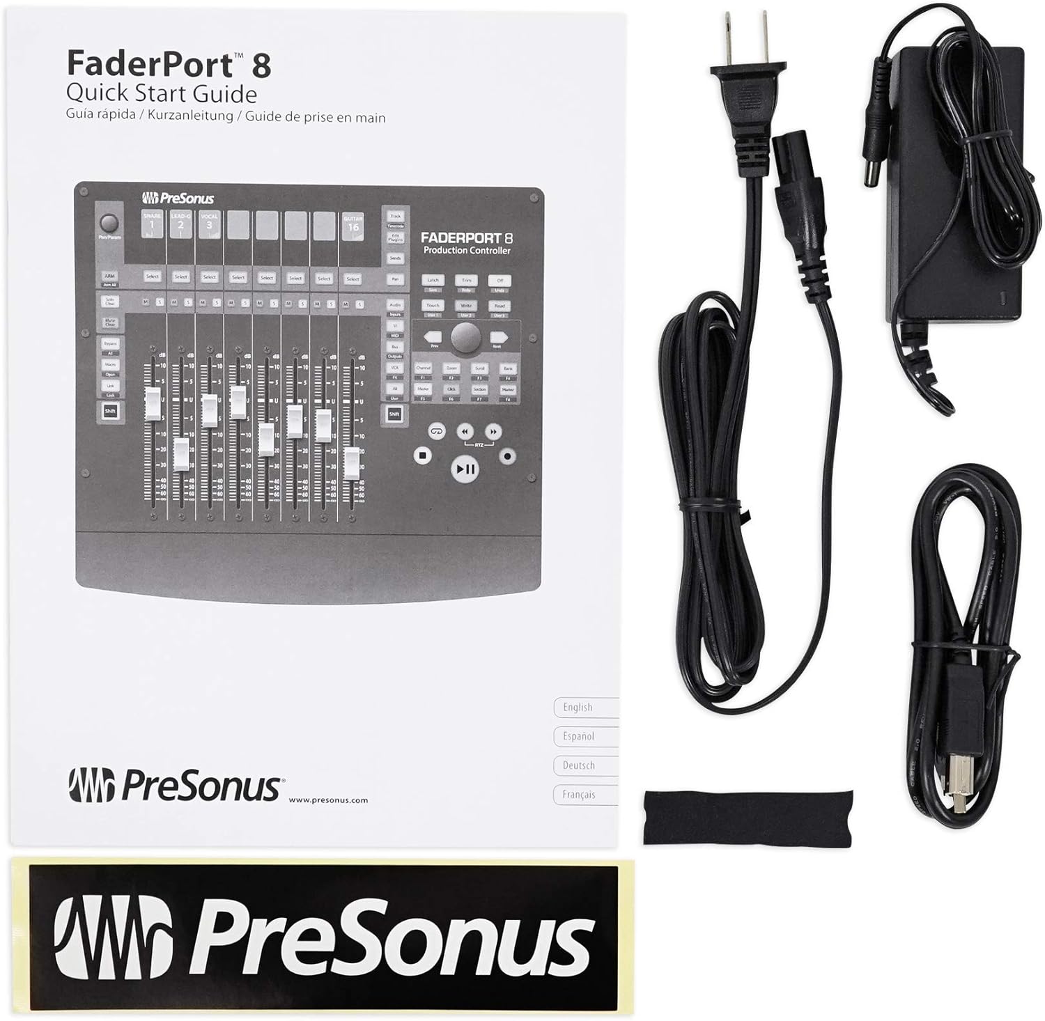 Audiosavings Bundle: FADERPORT 8 USB 8-Channel Mix Production DAW Controller Mac/PC Bundle with ATH-M40x Closed-Back Dynamic Studio Monitor Headphones (2 Items)