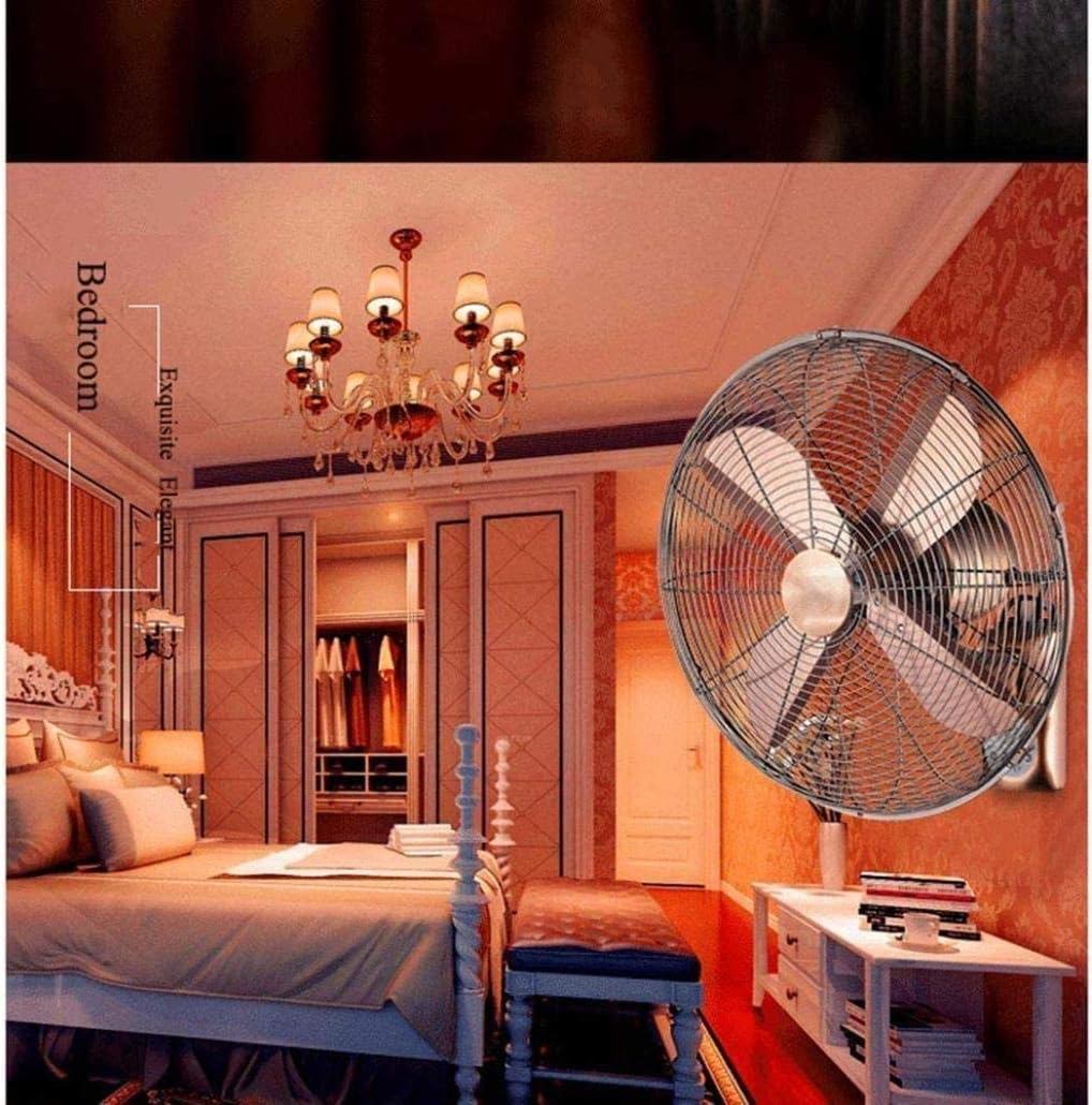 Residential Wall Mount Wall-Mounted Fan with Remote Control Timing, High-Speed Three-Speed Adjustable, Silent and Energy Saving, for Home Office Commercial Industry,W,400mm/H,450mm (Size : W:450mm/H: