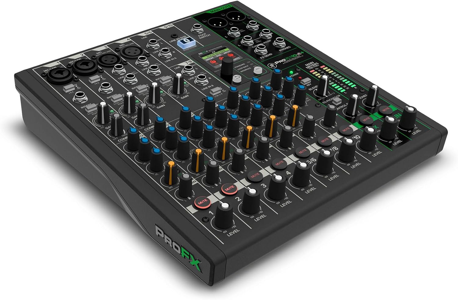 Audiosavings Bundle: (1) Mackie ProFX10v3+ 10-Channel Analog Mixer w/Enhanced FX/USB Recording/Bluetooth Bundle With (1) Rockville RMC-3PK 3 Pack Metal Wired Vocal/Instrument/DJ Microphones+Metal Case