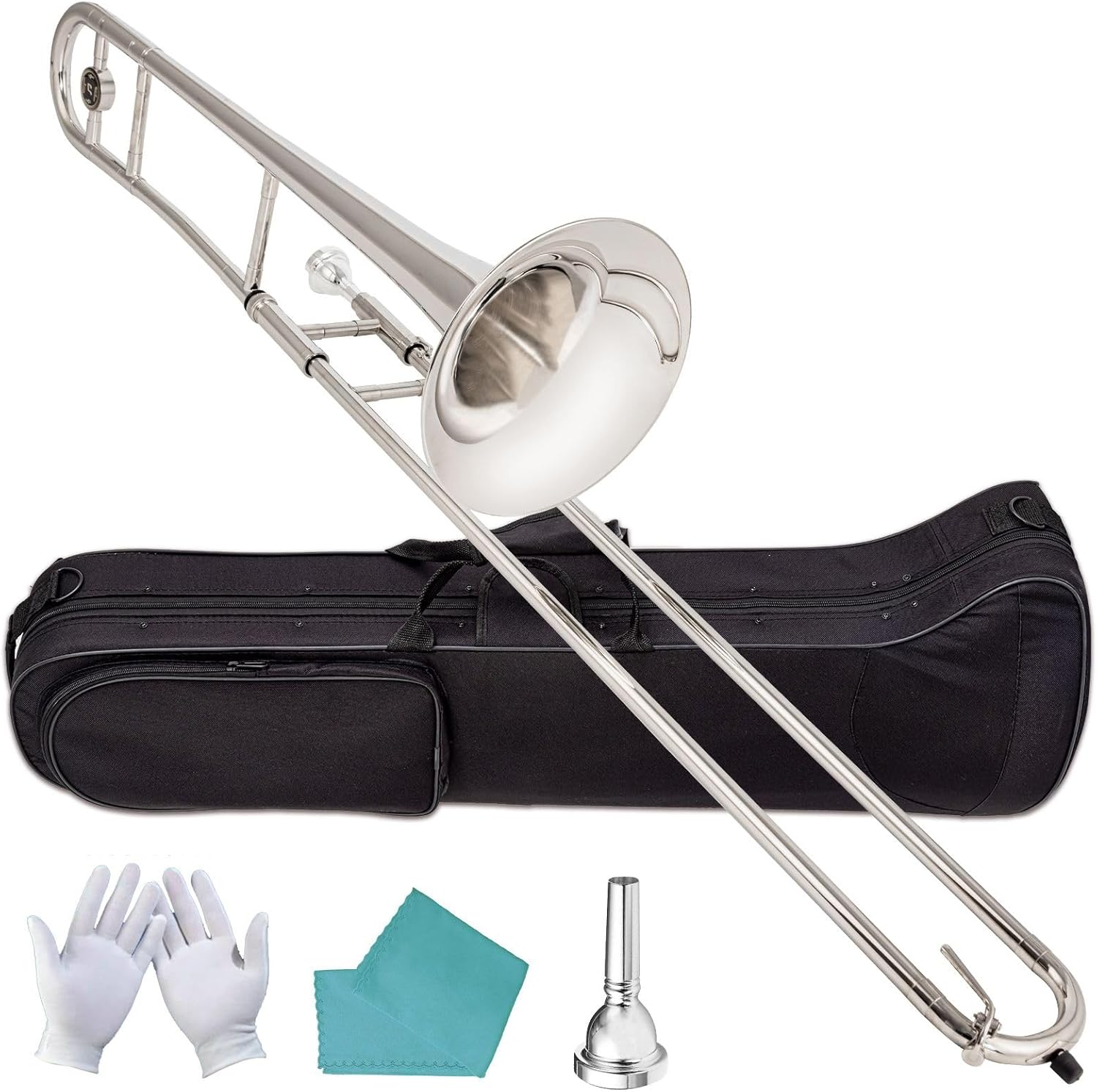 Professionals euphonium B Flat Alto Trombone Tenor Trombone Variable Pitch Trombone Brass For Beginners And Grading Examination(Alto trombone nickel-plated)