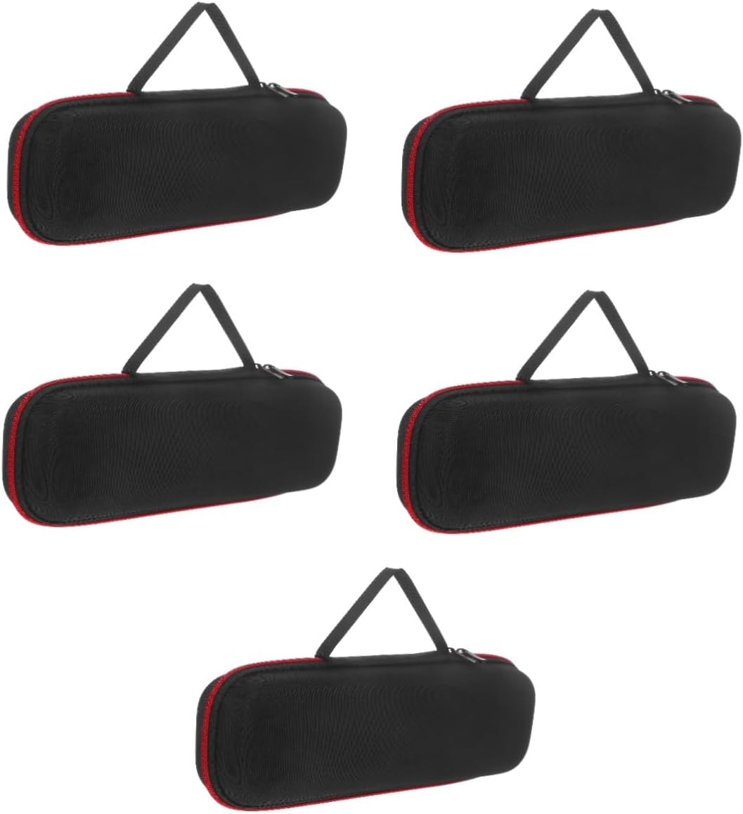 5pcs Cordless Microphone Case Portable Zippered Storage Bag for Mic and Accessories Shockproof Design for Outdoor Events and Professional Use Stylish and Durable Carrier