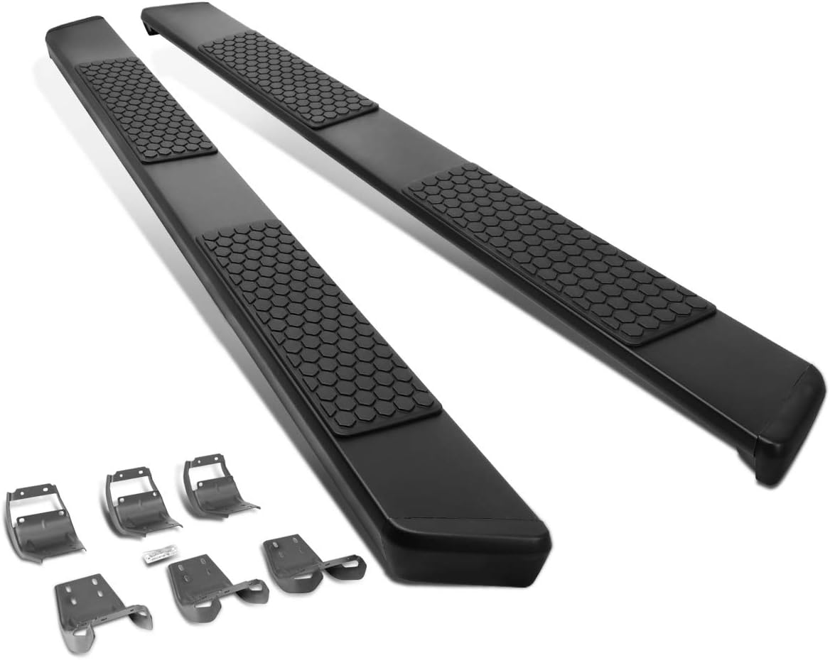 DNA Motoring 5 Inches Running Boards Compatible with 15-20 F150 Super Cab, Powdercoated Stainless Steel Side Step Neft Bars, STEPB-ZTL-8240-SSBK