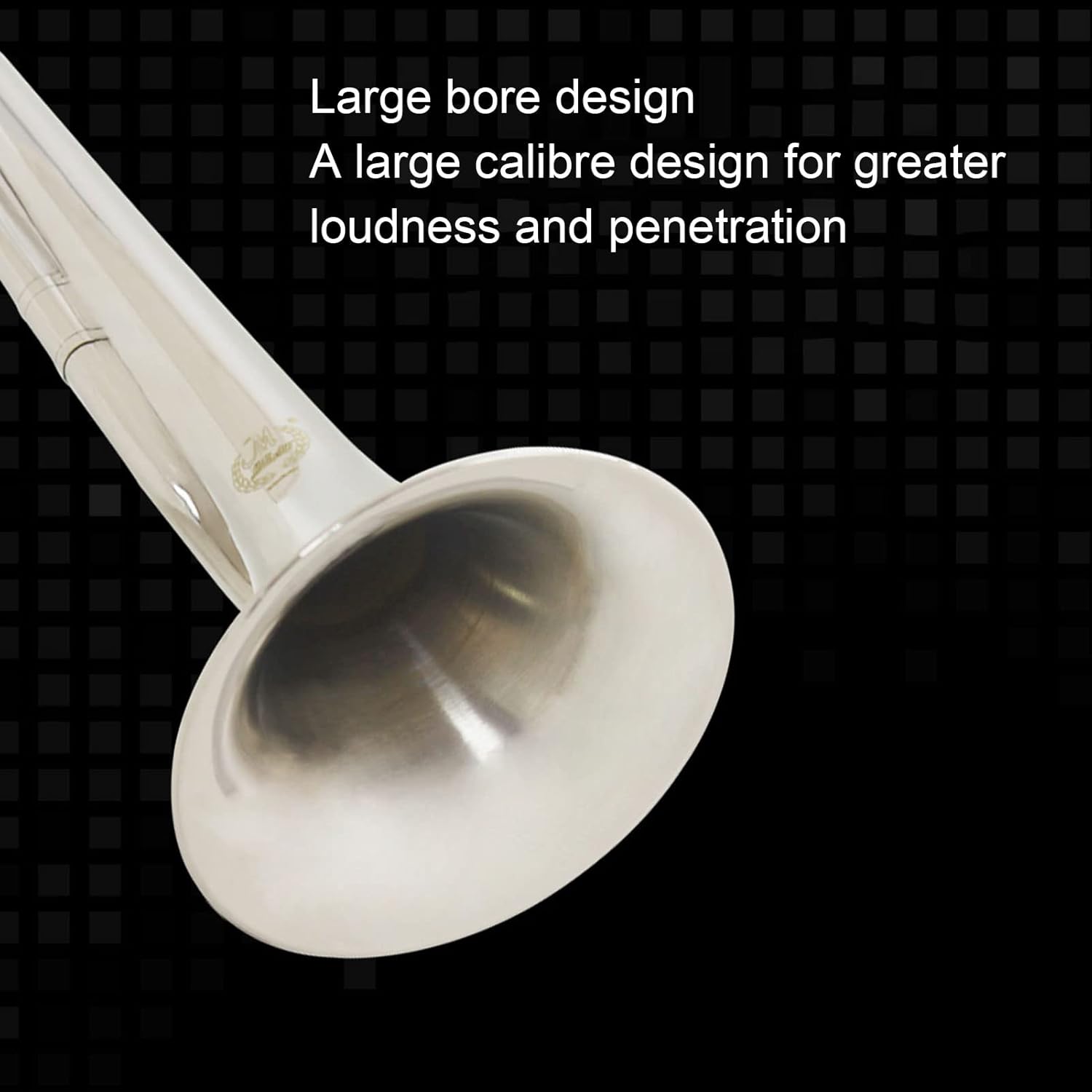 Diydeg Bugle Cavalry Trumpet - B Flat Brass Retro Standard Trumpet Musical Instrument for School Band Cavalry Orchestra