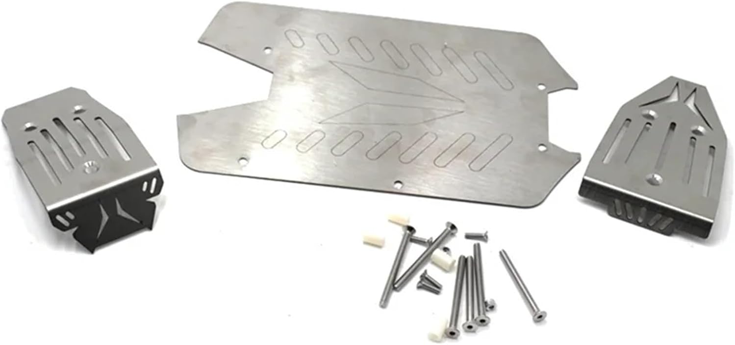 Stainless Steel Chassis Armor Front Rear Protector Skid Plate for 1/10 for ARR-ma for VOR-TEKS RC Car Upgrade Parts