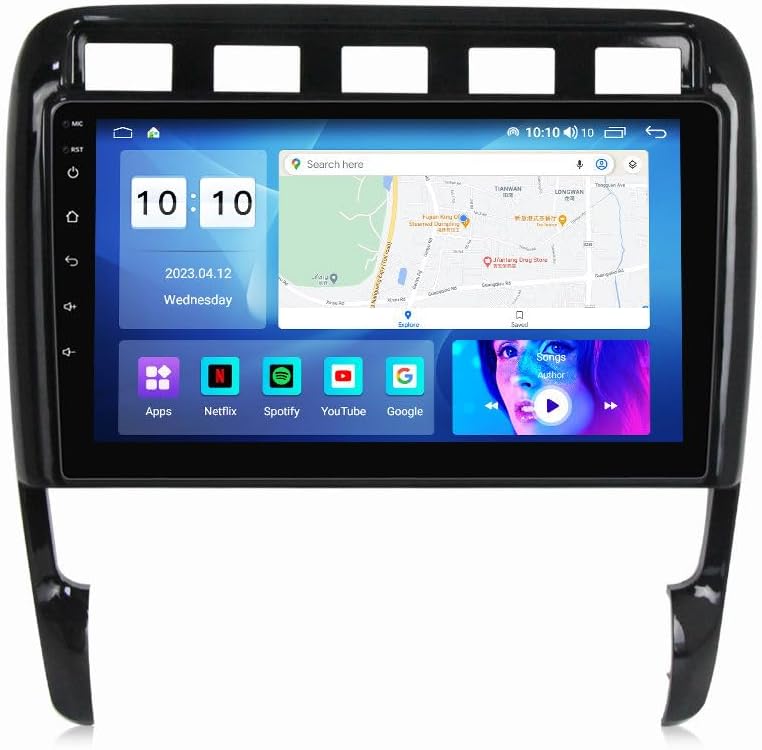 Android Car Stereo for Porsche Cayenne 2002-2010,9 inch IPS Touchscreen with Upgrade Wireless CarPlay & Android Auto,WiFi/GPS,Support SWC and Subwoofer,8-Core 8G+256G