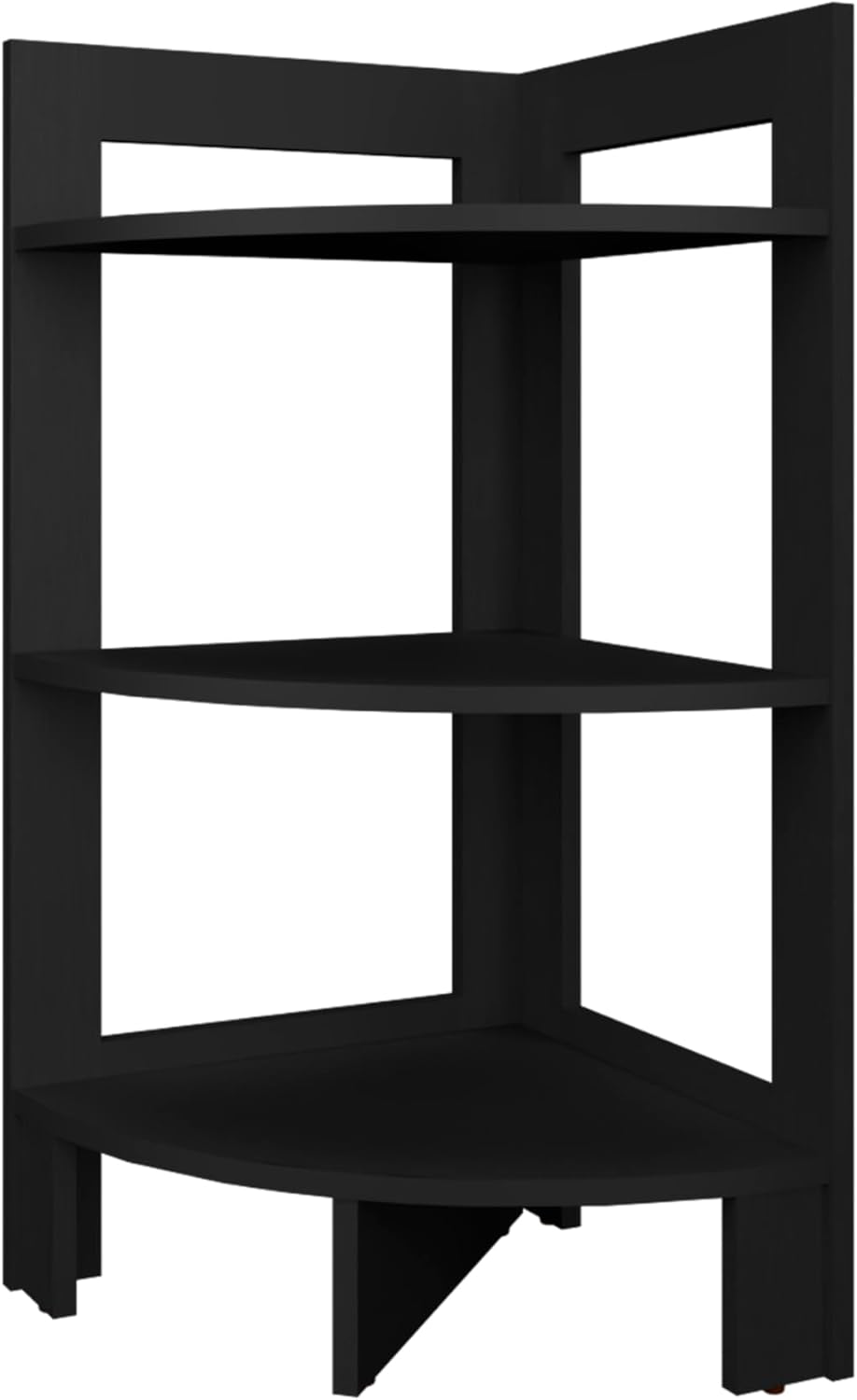 Corner Shelf 3 Tier Storage: Modern Triangular Wooden Design for Small Spaces - Compact Wall Mount Display Organizer for Apartments & Home Office