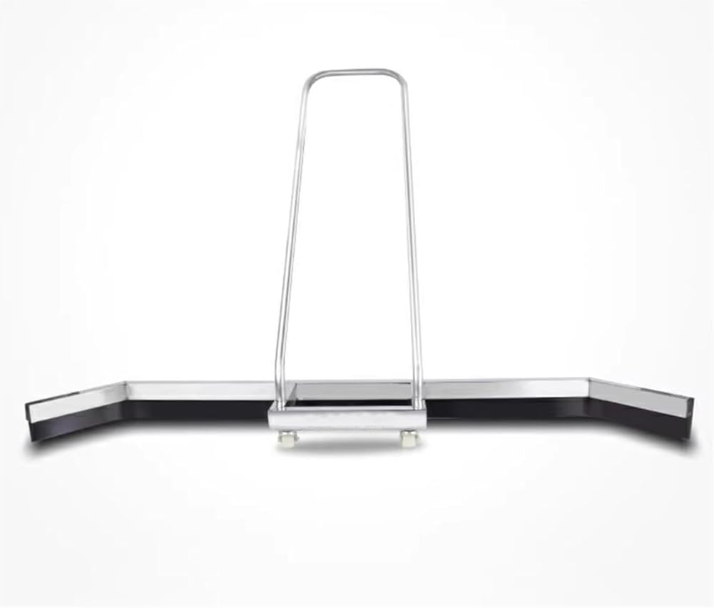 Stainless Steel Rain Shuttle, Sport Tennis Court Squeegee Sweeper Water Broom, Commercial Floor Water Absorbing Remover with EVA Foam Blade And Wheels, Silver