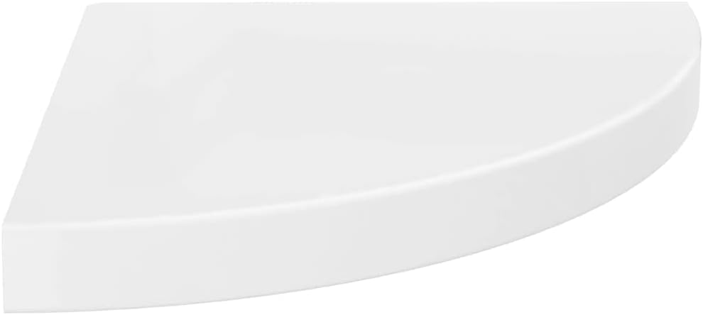 Home Décor Floating Corner Shelves 2 pcs High Gloss White 13.8