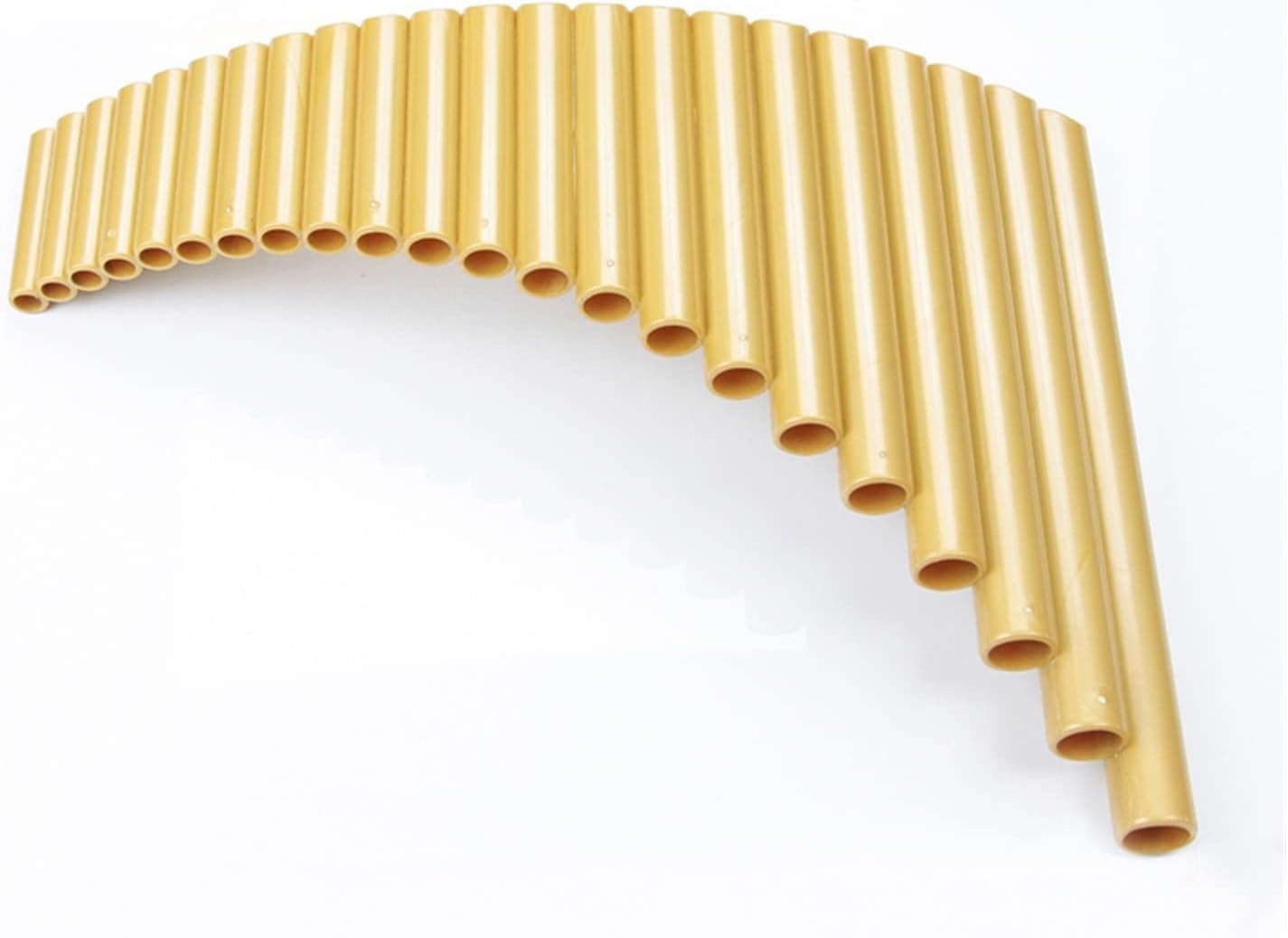 22 Pipe ABS Plastic Panpipe G Key Panflute Right/Left Handmade Woodwind Musical Instruments (Color : Golden Left Hand)
