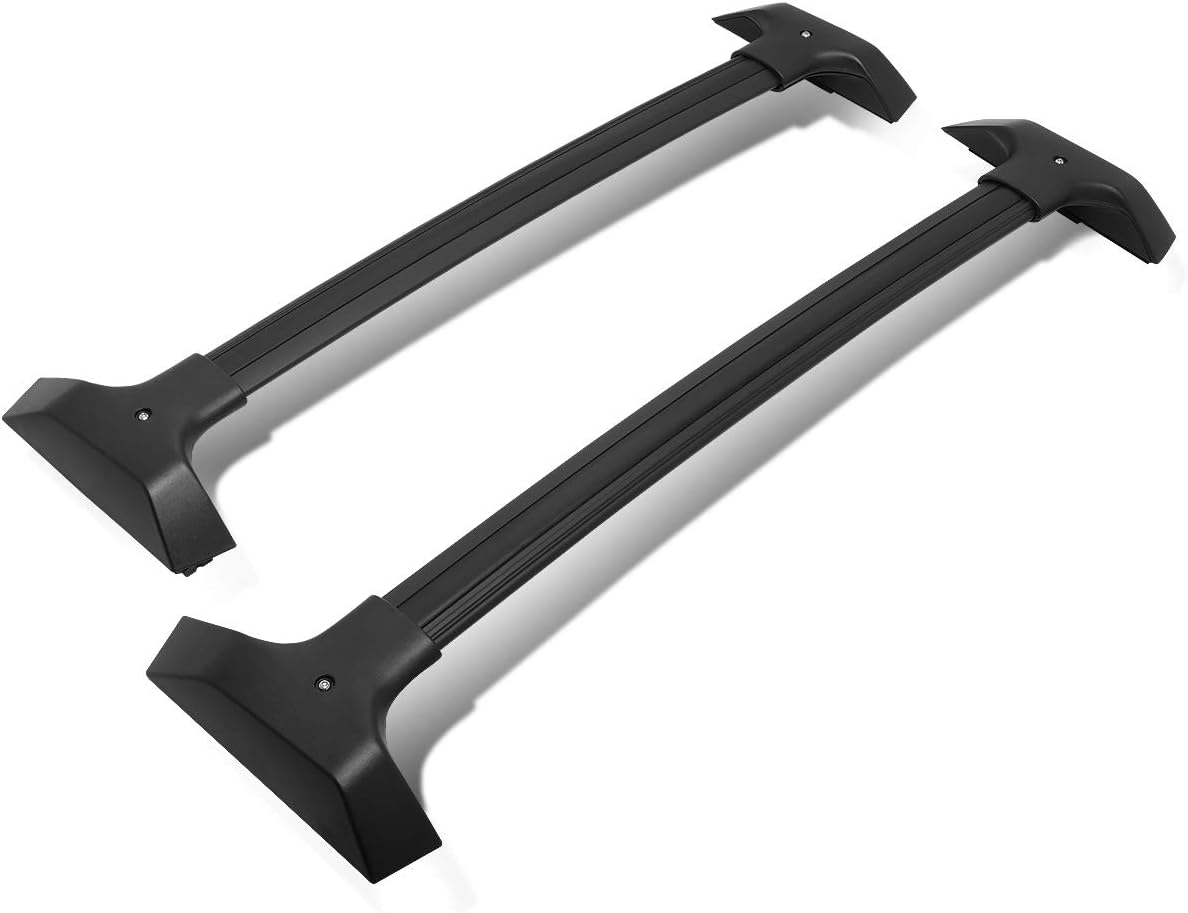DNA MOTORING PT-ZTL-8073 Pair Aluminum Car Roof Rack Cross Bars Compatible with 09-17 Chevy Traverse,Black