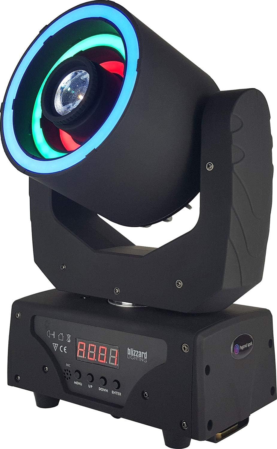 Blizzard Lighting Hypno Spot 30-Watt LED Moving Head Light with Aura Effect (9 Filter Color Wheel + 9 Gobos)
