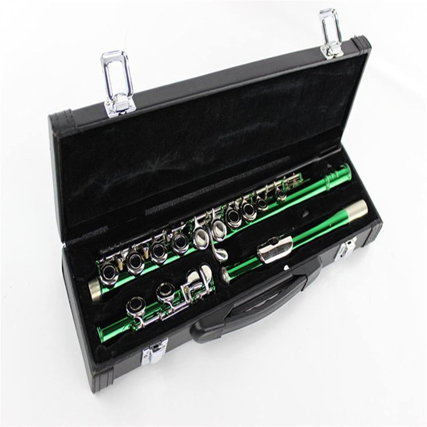 Flute Musical Instrument Wind Instrument Color Flute 16 Hole Closed Hole C Flute B Tail E Key Green Body Nickel Key Flute Starter Flute