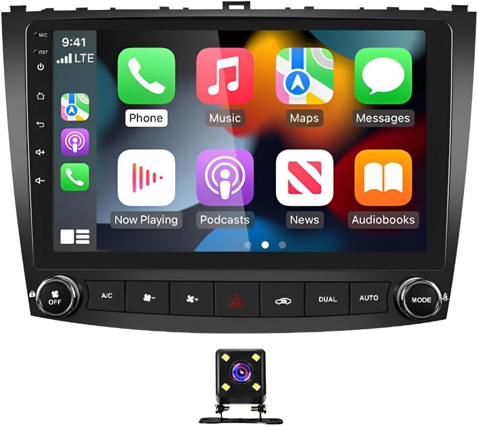 Car Stereo 2-Din Digital Media Receiver for Lexus IS250/IS350 2006-2012, Car Audio Receivers with CarPlay Android Auto 10