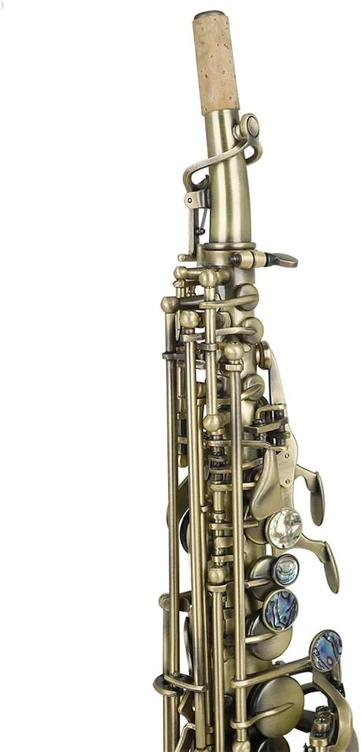 Beginner saxophone Soprano Saxophone Bronze Straight Sax Bb B Flat Saxofon Woodwind Musical Instrument With Saxophone Accessories