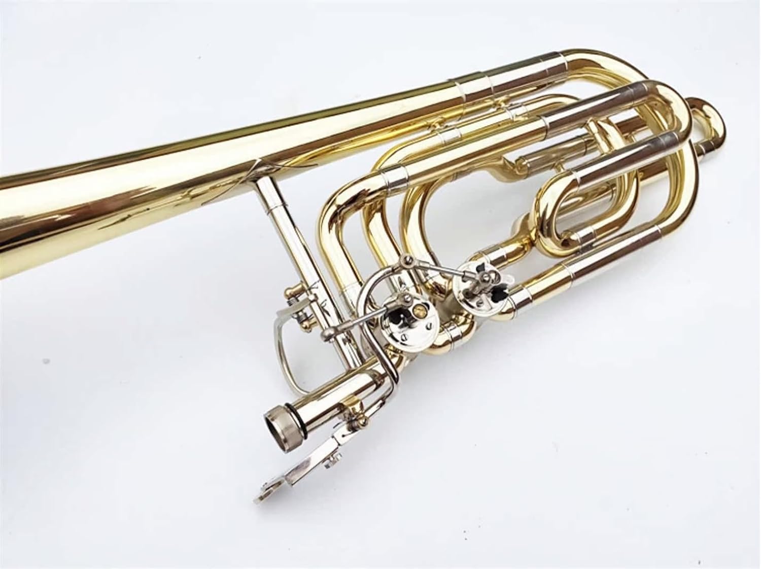 TSTS trombone kit Professional B Flat Bass Trombone Instrument Double Piston With D Tuning/Bb/F/Eb/G/D Tuning Trombone