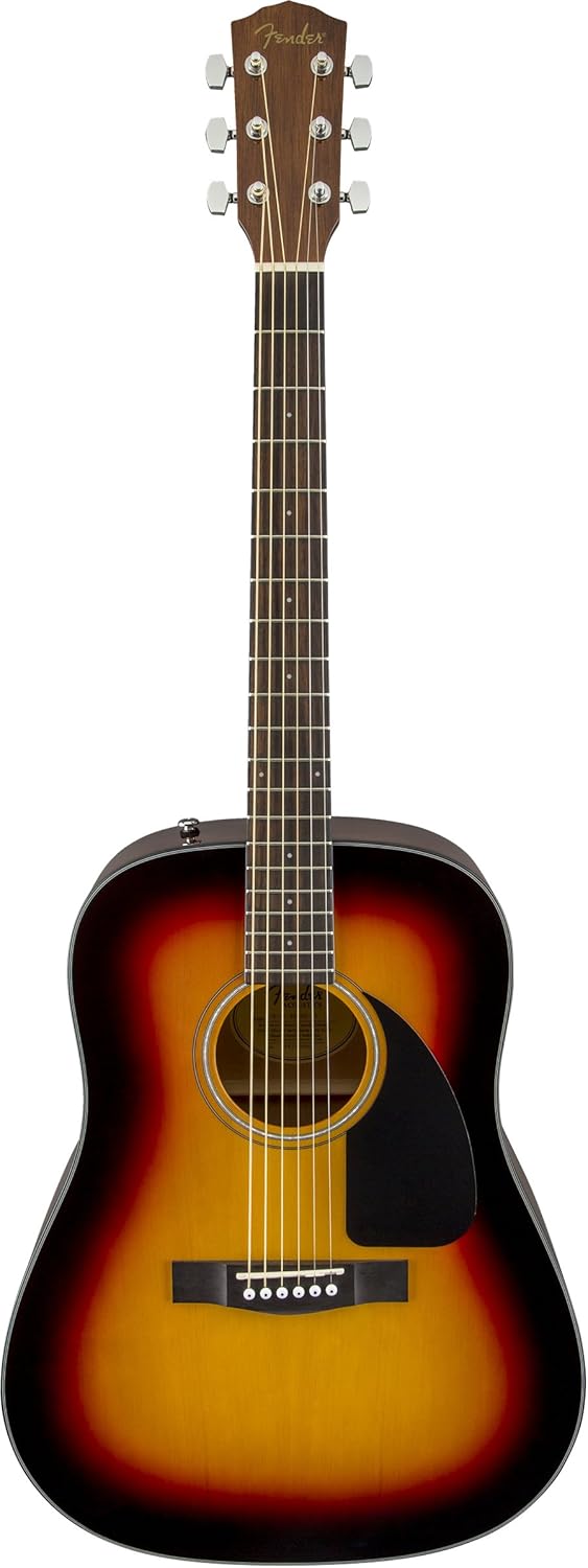 Fender Beginner Acoustic Guitar CD-60 - Sunburst - Dreadnought - With Case