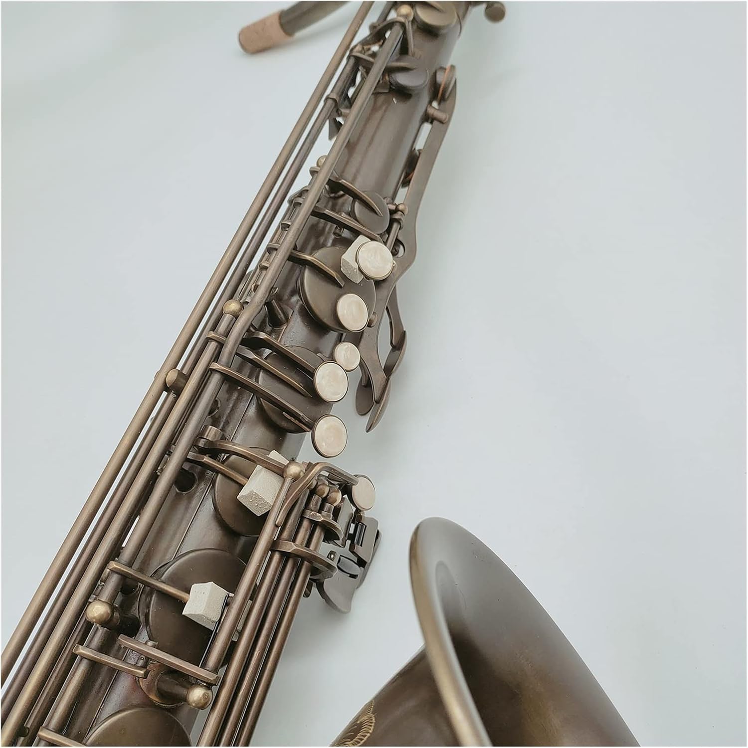 Professional Saxophone Tenor Saxophone Bb Tune Antique Copper Woodwind Instrument with Mouthpiece Case Brass Sax Beginners Kit