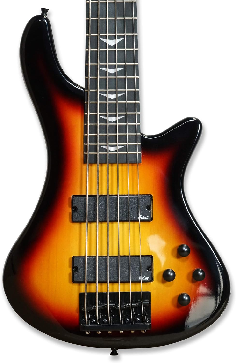 TARIO 6 String Electric Bass Bolt_On Maple Neck,Poplar Body Sunburst