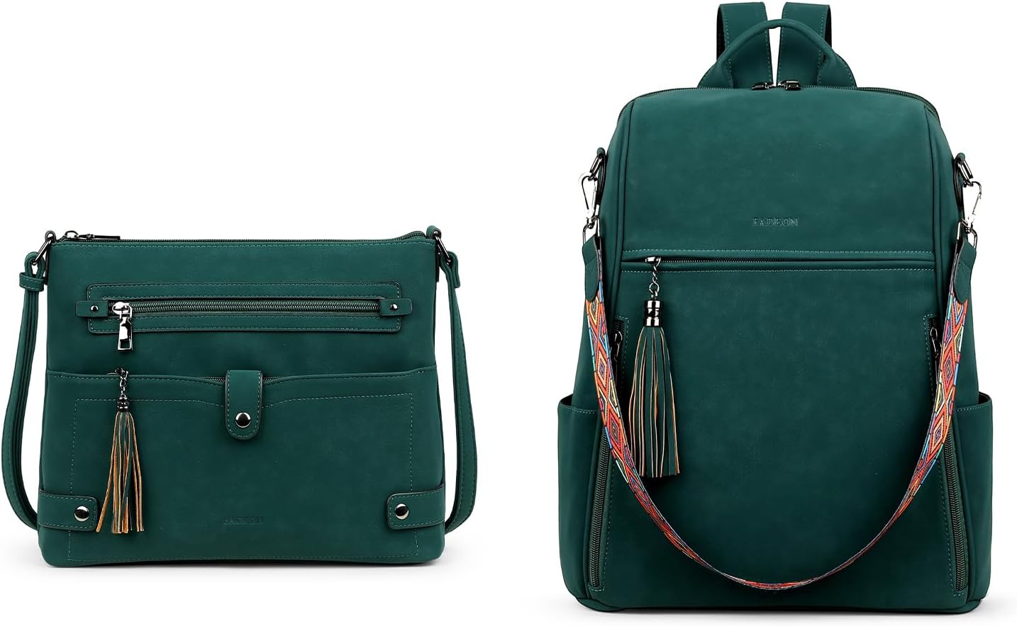 FADEON Crossbody Bags Purses for Women & Backpack Purse Brown Collection