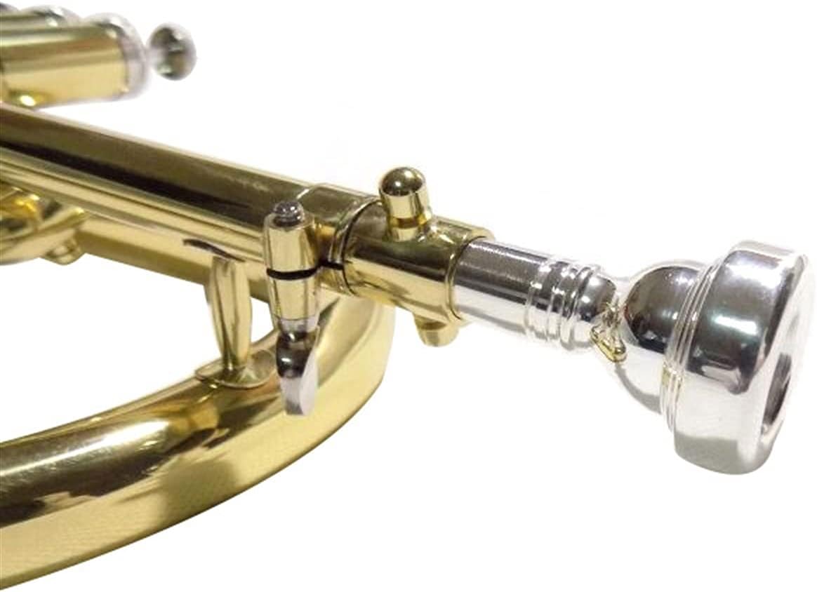 FLFL Student Trumpet Bb Thick Tube Cornet with Shell Mouthpiece Yellow Brass Thick Tube Cornet Musical Instrument