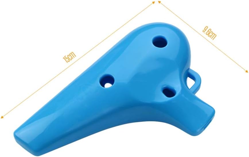 Alto C 12 Holes Ocarina ABS Material Ocarinas Wind Instrument with Music Score and Protective Bag for Beginners(OneColor)