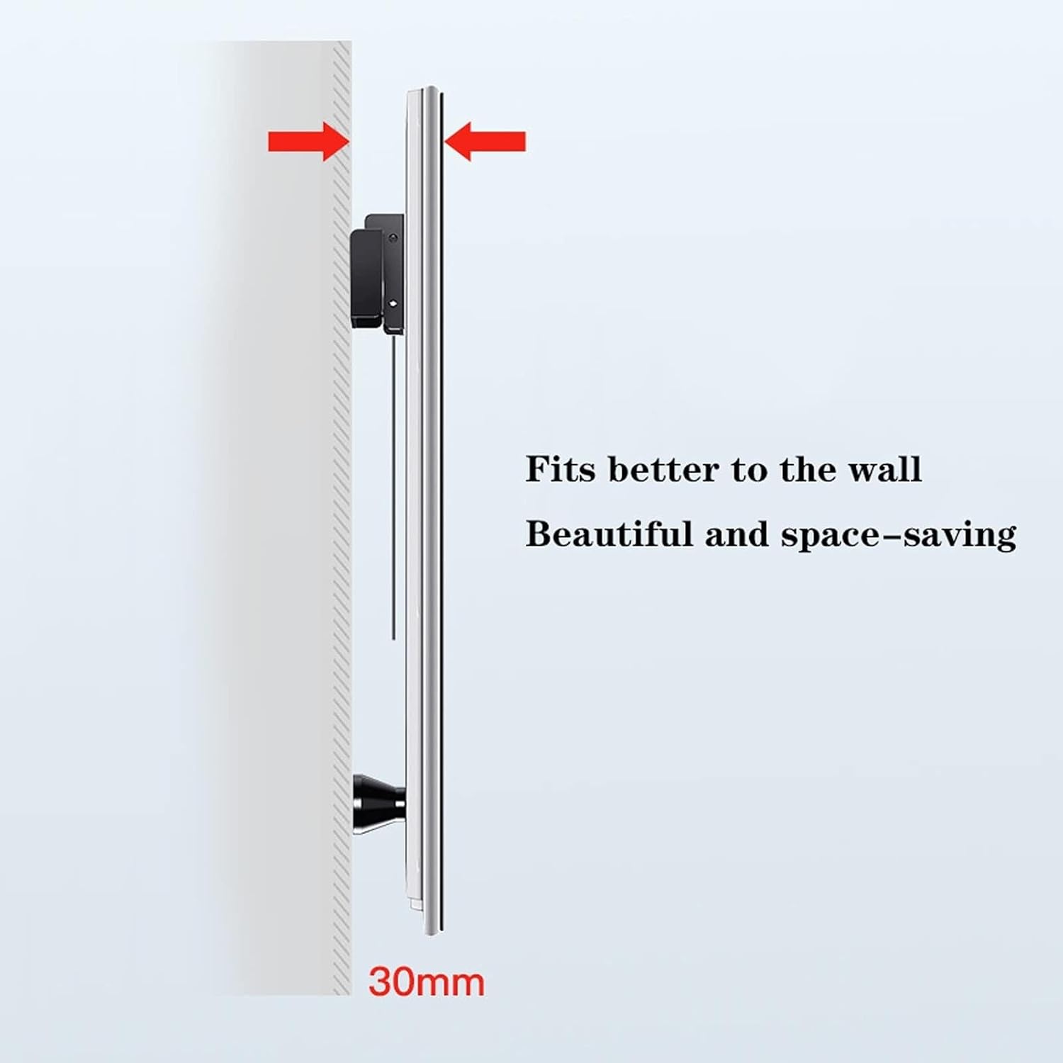 TV Wall Mount Bracket with Low Profile Design Antidropping Corners and Double Hooks Green2 Television Stand Base Stand