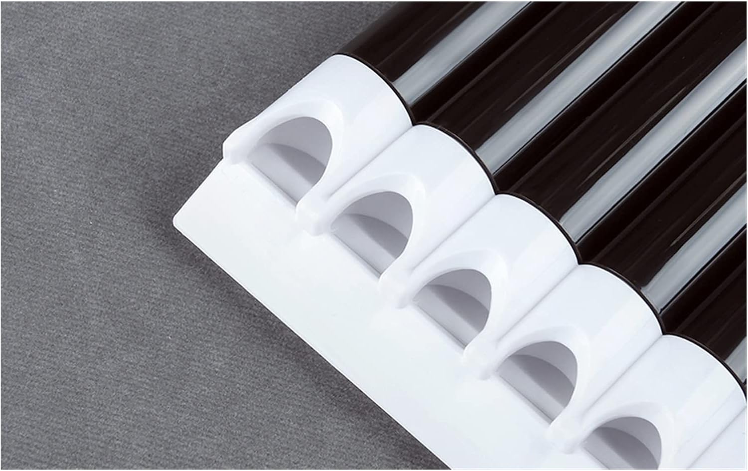 TSTS Beginner Pan Flute 18 Pipes C Key Pan Flute Woodwind Instrument (Color : White and Brown)