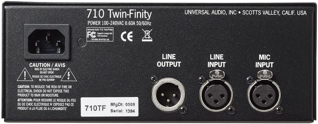 Universal Audio 710 Twin-Finity Microphone Preamp