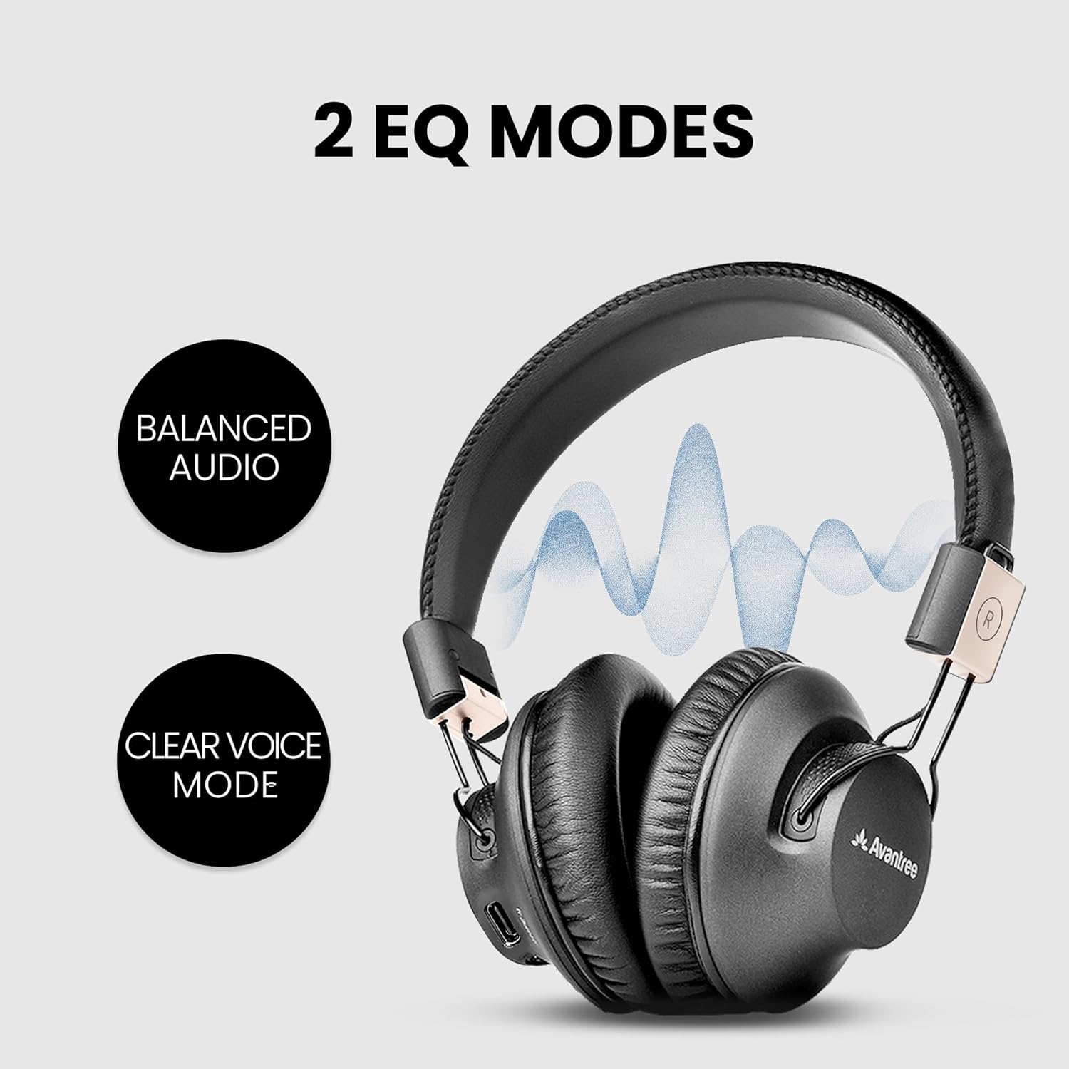 Avantree Quartet 2 - Wireless Group Listening Headphones & Transmitter for TV, Church, Classroom, Silent Discos, Plug & Play, 2.4GHz Expandable Multi-Headphone System with Low Latency & Clear Voice