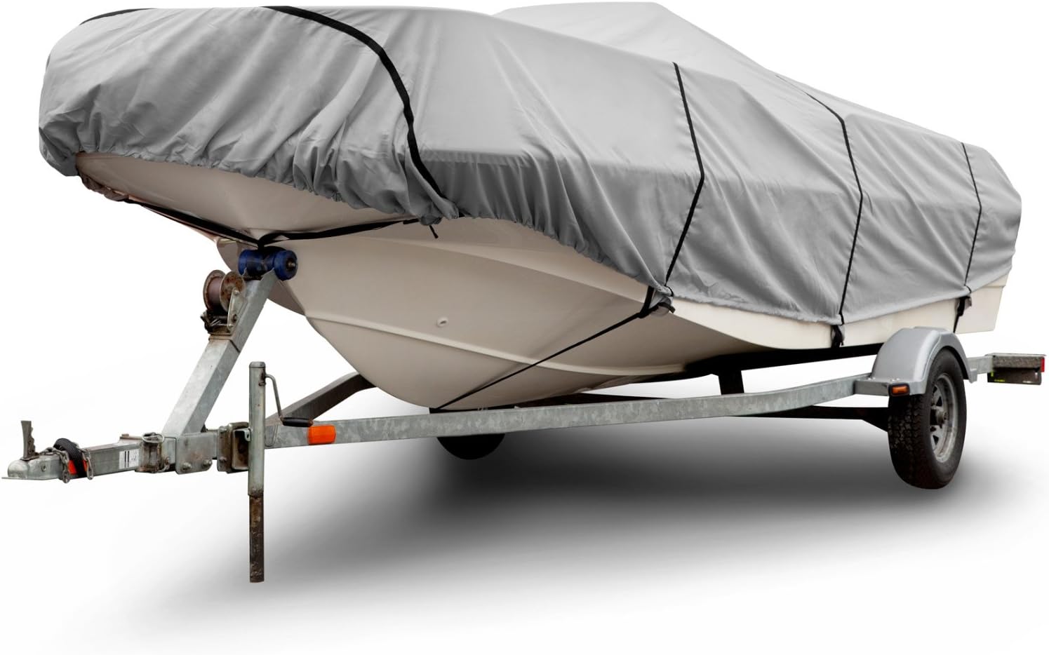 Budge B-300-X8 300 Denier V-Hull Runabout Boat Cover Gray 22'-25' Long (Beam Width Up to 106