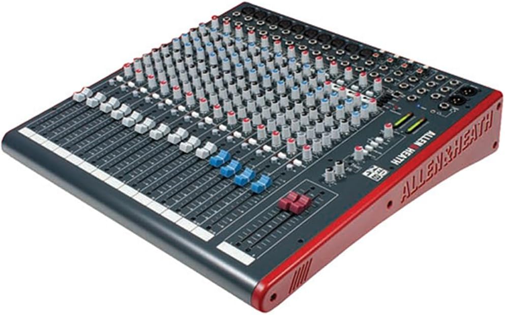 Allen & Heath ZED-18 Multipurpose Mixer for Live Sound and Recording Bundle w/ 4-Pack Pig Hog PHM10 8mm Mic Cable and Liquid Audio Polishing Cloth