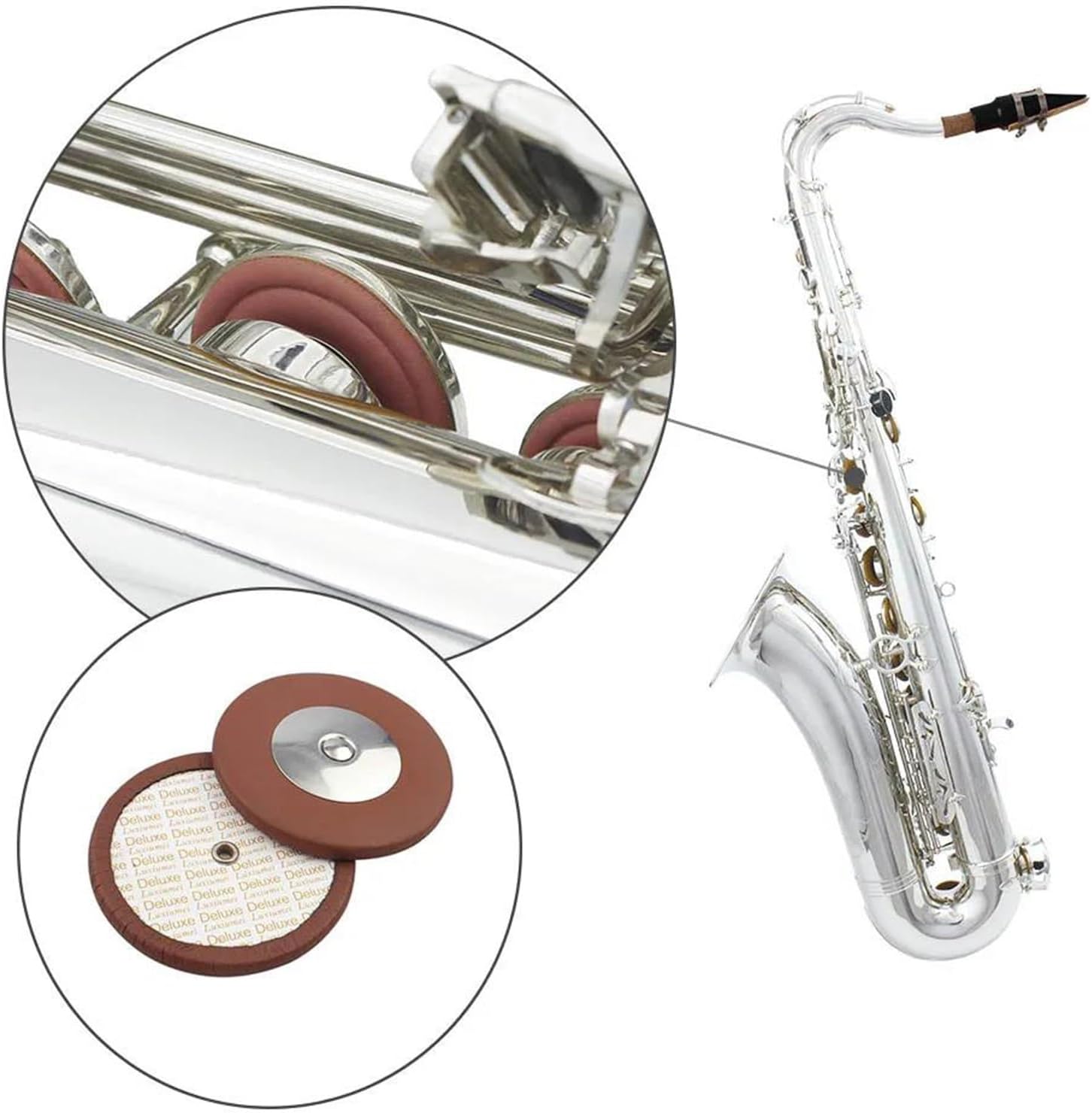 Silvery Tenor Saxophone Brass Saxophone Music Instrument Professional Woodwind Instrument With Accessories