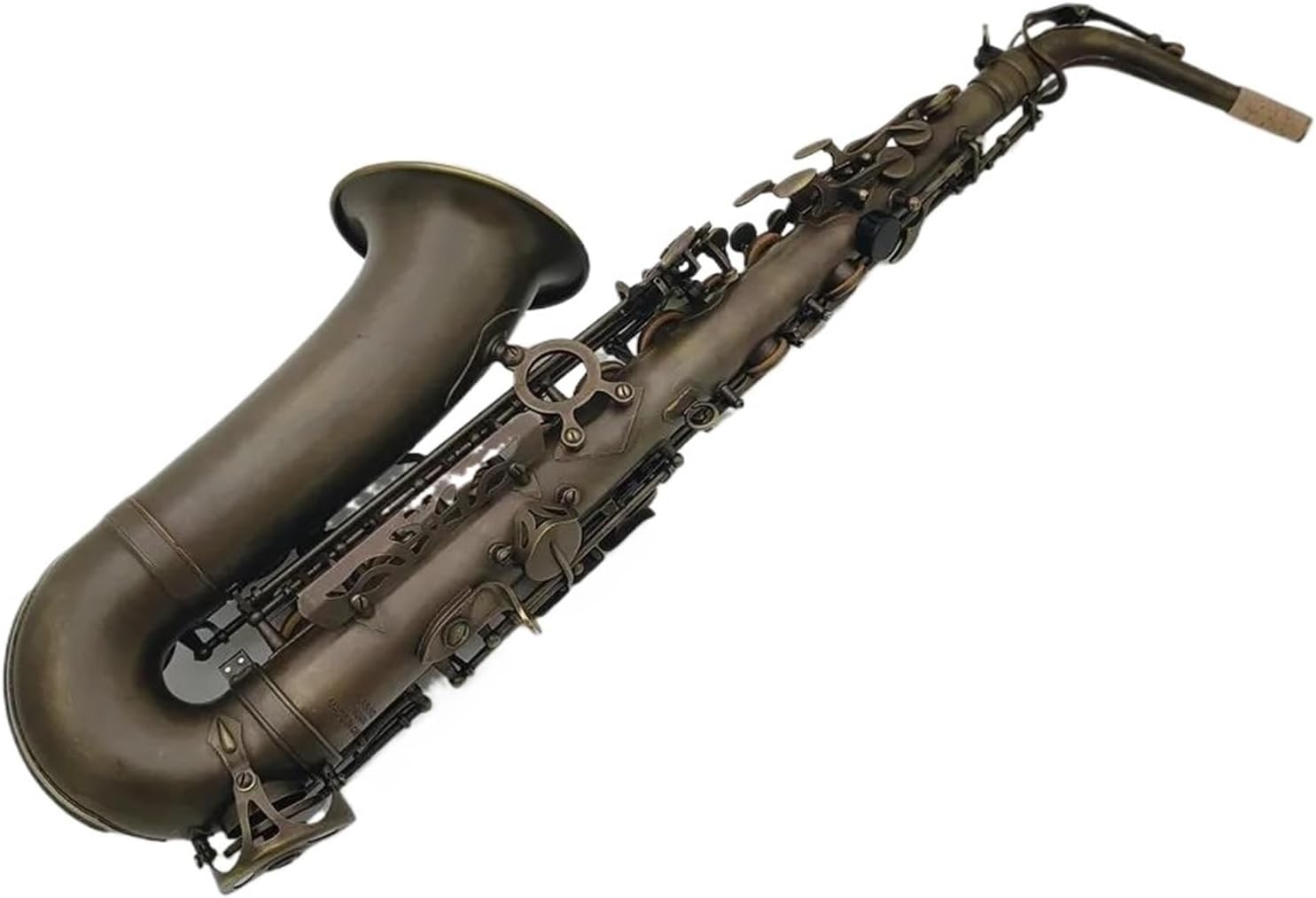 Beginner saxophone Alto Saxophone Eb Tune Brown Antique Woodwind Instrument With Case Accessories (Color : Cloth bag)