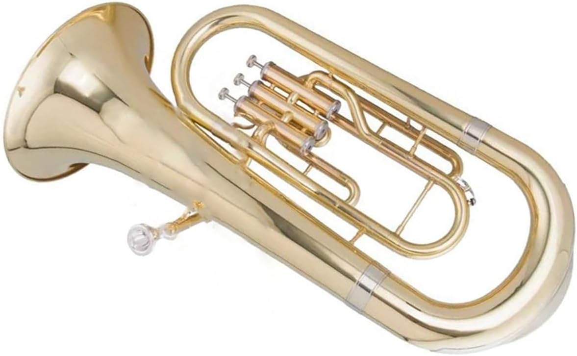 Gold Lacquer Euphonium In Bb Key Suitable For Beginners Euphonium All-brass Instrument