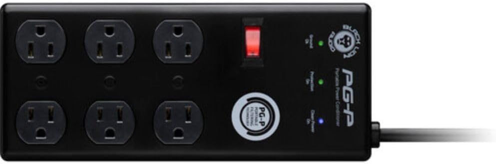 Black Lion Audio PG-P Portable Power Conditioner, 6 Outlets, 9' Cable (Pair) Bundle