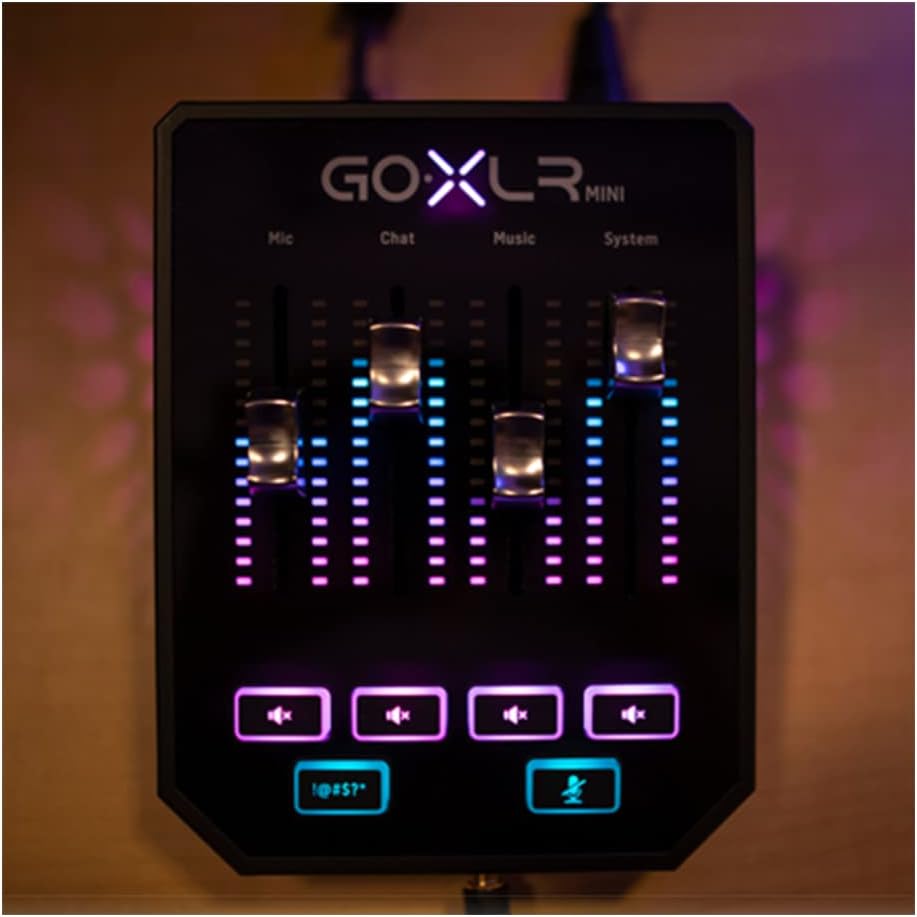 TC Helicon GoXLR MINI Online Broadcast Mixer with USB/Audio Interface and Midas Preamp, Officially Supported on Windows