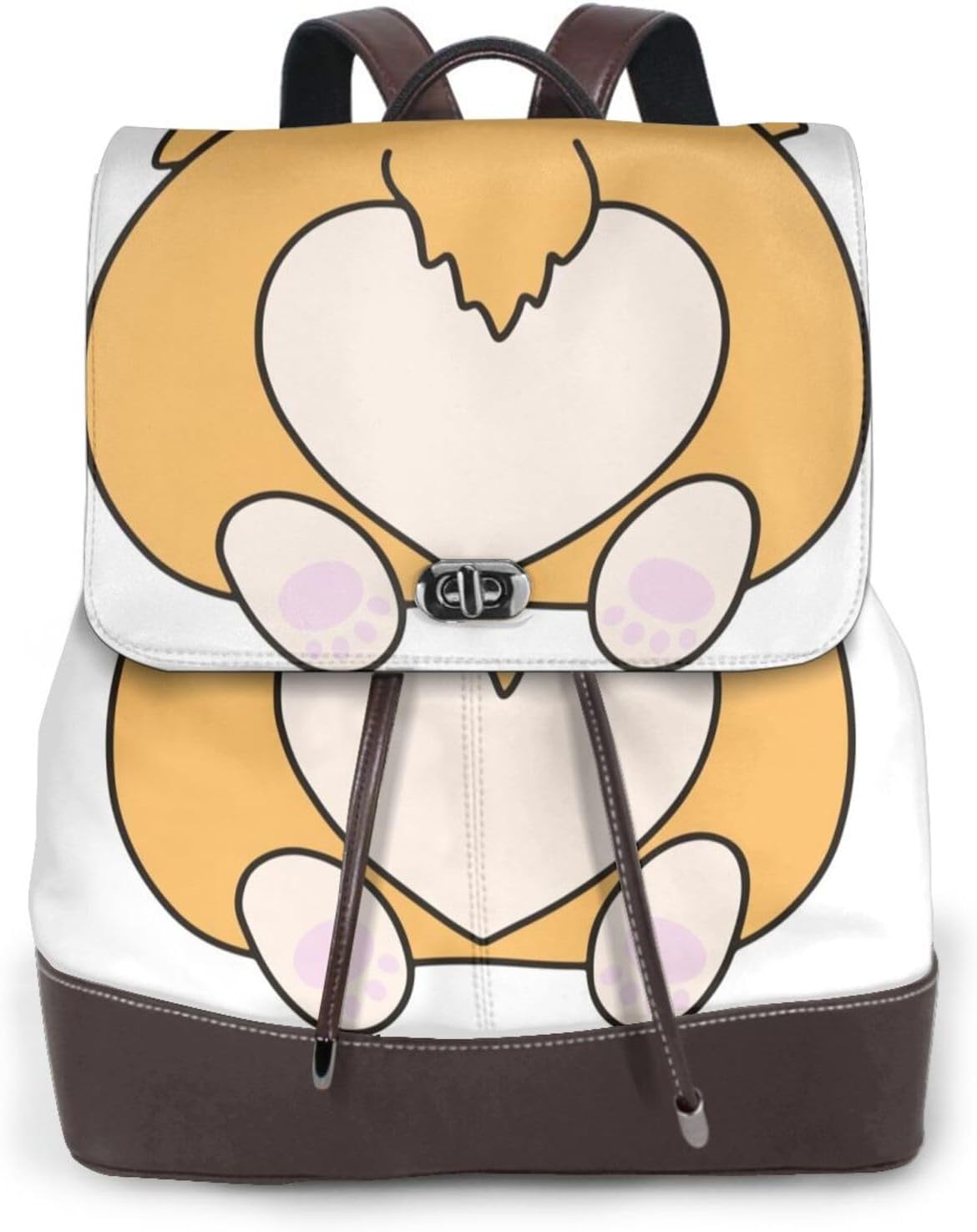 Prince Corgi Dog for Womens Backpack Purse Microfiber PU Anti-theft Large Fashion Designer Travel Bag Ladies Shoulder Bags