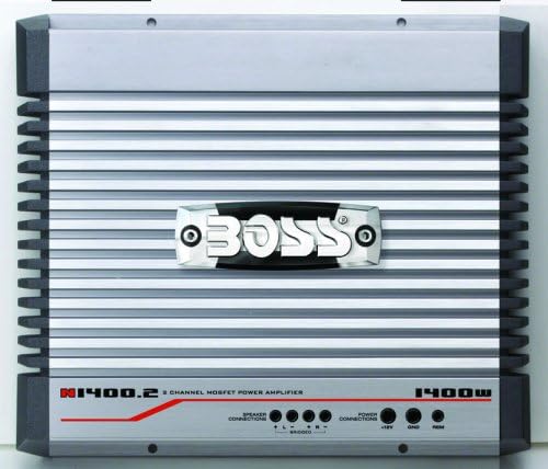 BOSS Audio Systems ONYX N1400.2 1400 Watts 2-Channel Mosfet Power Amplifier with Remote Subwoofer Level Control