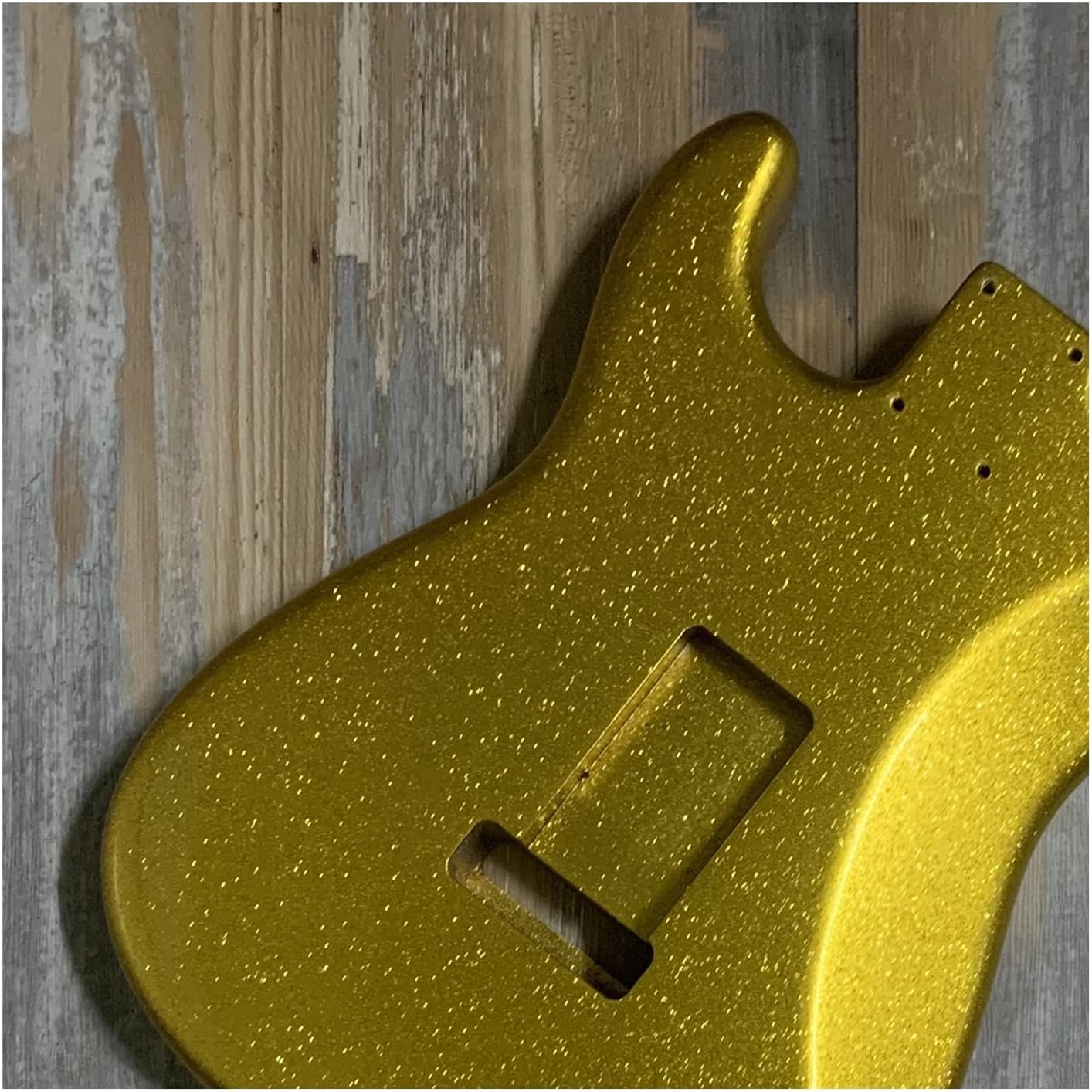 Unfinished Guitar Kit Electric Guitar Body North American Alder Guitar Semi-Finished Manual DIY Guitar Barrel Replacement Guitar Accessories Handmade ​Guitar Body (Color : Native Gold)