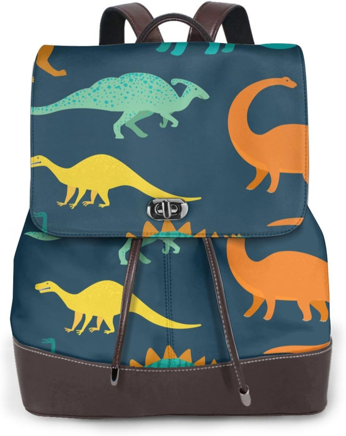 Hand Drawn Seamless for Womens Backpack Purse Microfiber PU Anti-theft Large Fashion Designer Travel Bag Ladies Shoulder Bags