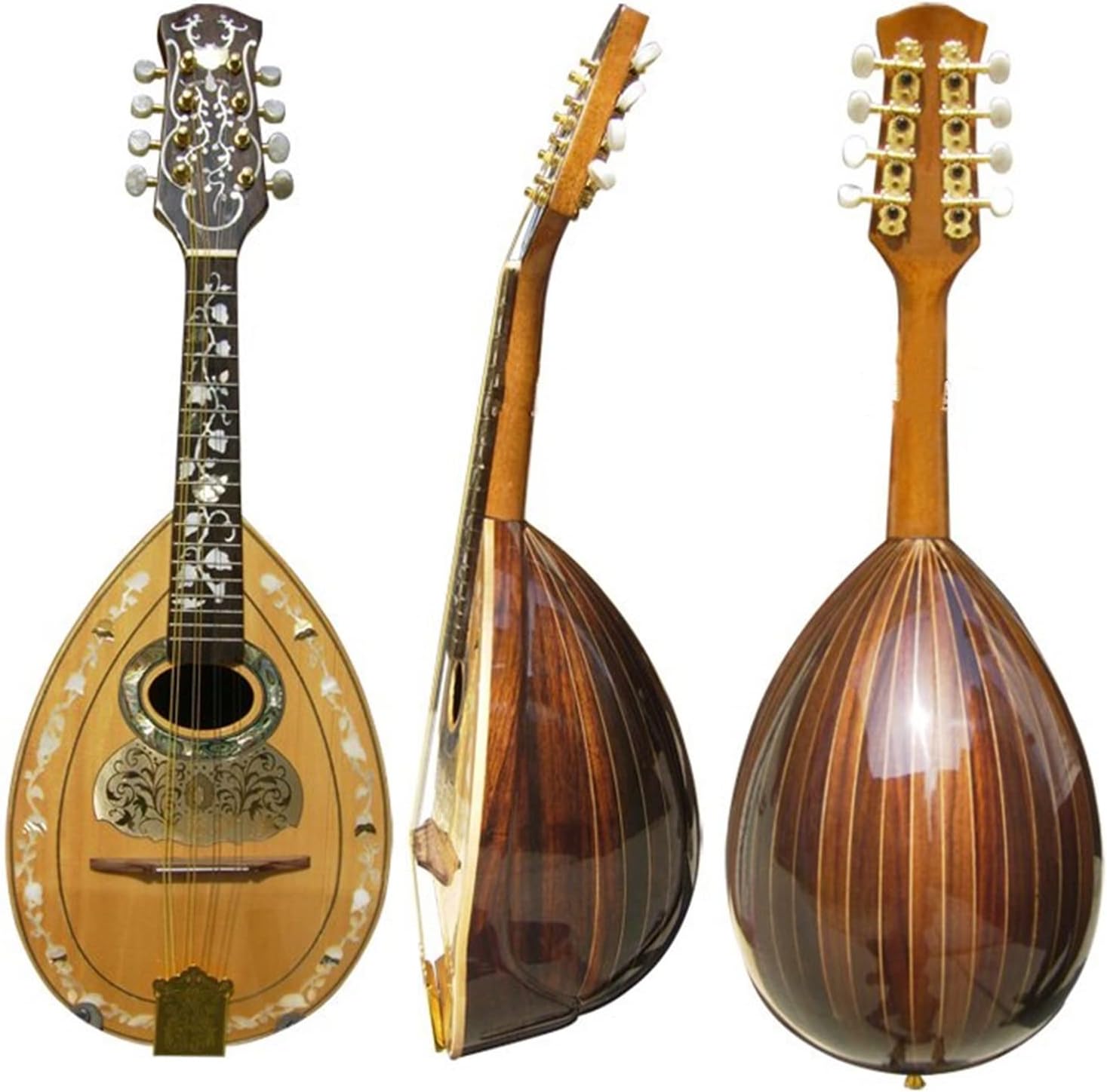 TSTS Mandolin Musical Instrument Handmade with Piano Box Full Single Octet Mandolin Musical Instrument