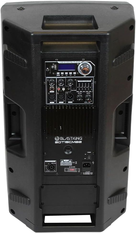 BLASTKING BDT15CMB2 15 inch 1000 Watts Active and Passive Speaker Box System w/Mic and Stand