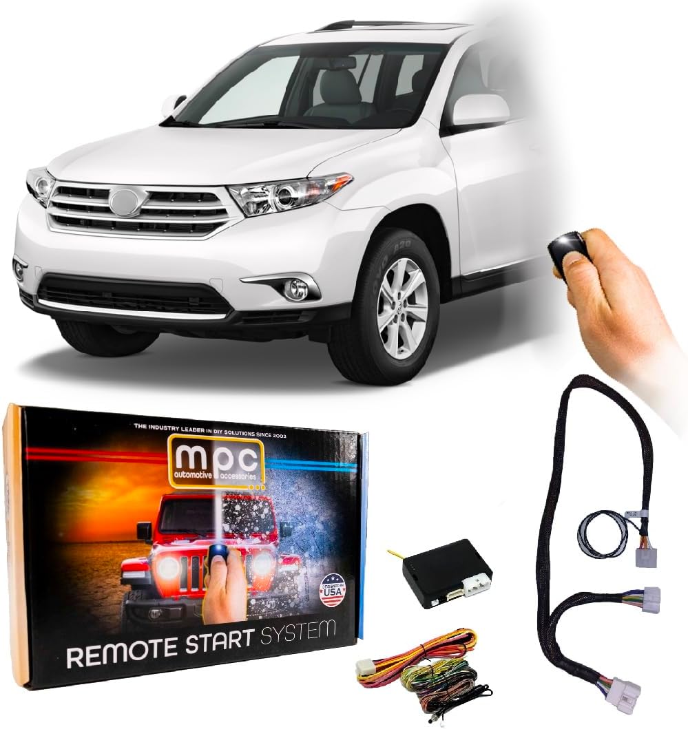 MPC Remote Start Kit Compatible with Toyota Highlander 2010-2013 || Semi Plug and Play || Push Lock 3X to Start || USA Tech Support